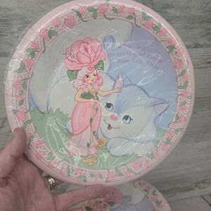 Vintage Hallmark ROSE PETAL PLACE 8 Pack Plate Birthday Baby Shower READ DESCRIP